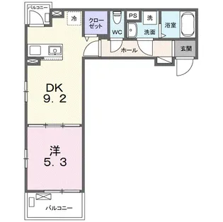 ヒカルサ熊谷曙町【2階】の間取り