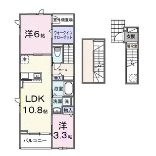 円光2丁目アパート【3階】の間取り