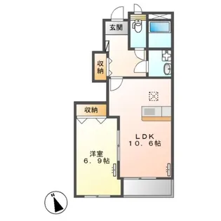 フリージア【1階】の間取り