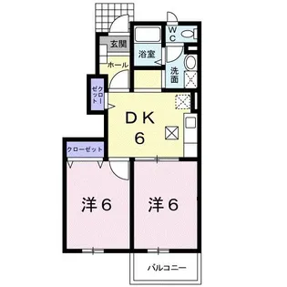 ポポラーレII【1階】の間取り