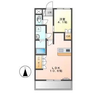 エクシード【1階】の間取り