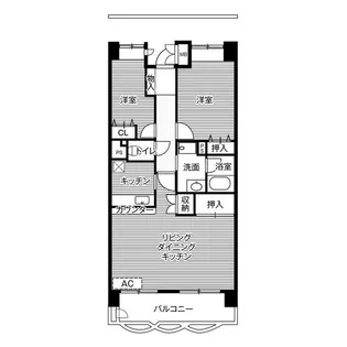 ビレッジハウス東松山タワー1号棟【0706号室】の間取り