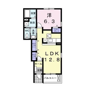 サニ−プロムナ−ドII【1階】の間取り