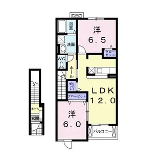 サニープロムナードI【2階】の間取り