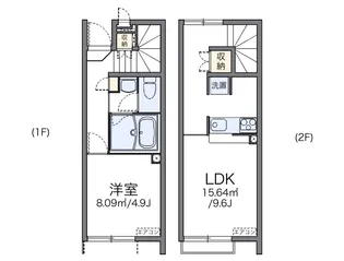 レオネクストコクメイハイツT【1階】の間取り
