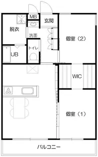弐番町FLAT【201号室】の間取り