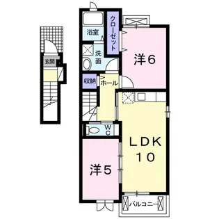 カーサ フェリーチェ【2階】の間取り
