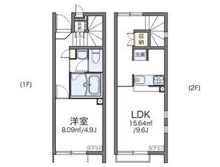 レオネクストコクメイハイツA【1階】の間取り