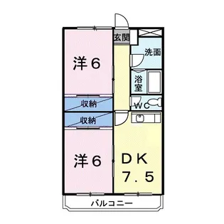 シティマンションタナベ【3階】の間取り