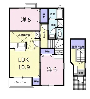シエル・エストレージャB【2階】の間取り