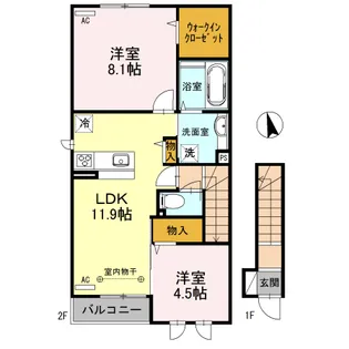 クローネ【201号室】の間取り