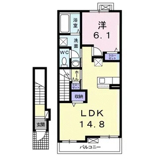 エテルノ IV【2階】の間取り