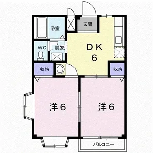 ハイツシンメイ【2階】の間取り