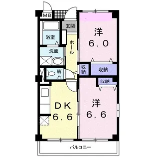 クリスタルKUMAGAYA−A【3階】の間取り