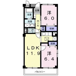 メゾン・フロデミール【1階】の間取り