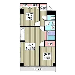 リブレス坂戸関間【204号室】の間取り