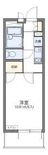 レオパレスウイング北坂戸【3階】の間取り