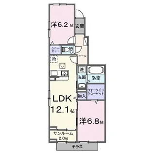 エスポワールI【1階】の間取り