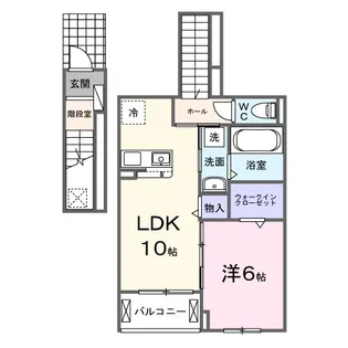 エスポワールI【2階】の間取り