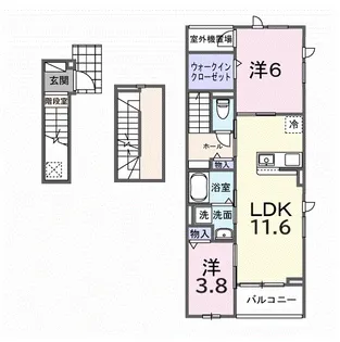ミルト ブリッサ 大原【3階】の間取り