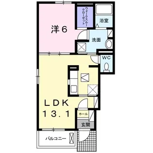 シャトー・ド・インペリアル【1階】の間取り