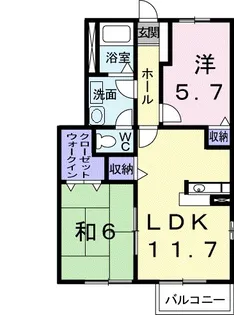 フレスコプレステージ【1階】の間取り