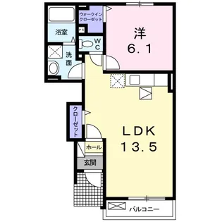 ブリッサB【1階】の間取り