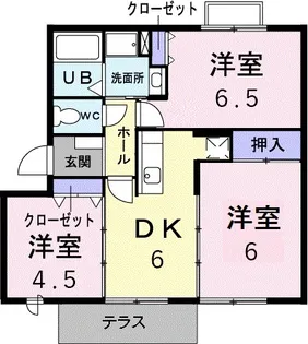 ヴィレッジトミタB【1階】の間取り