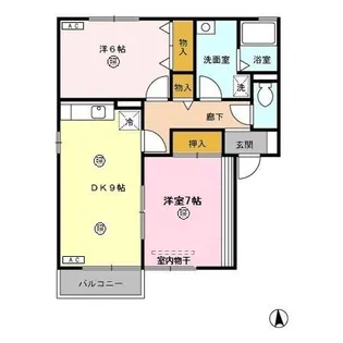 ロイヤルガーデン B【1階】の間取り