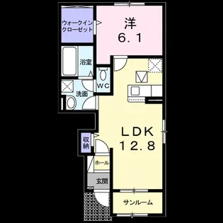 アースフォート【1階】の間取り