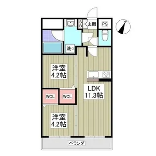 リバーサイドマンション 熊谷【1階】の間取り