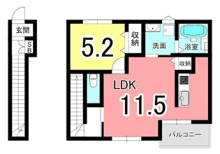 LIVELE FINE 深谷駅前【2階】の間取り