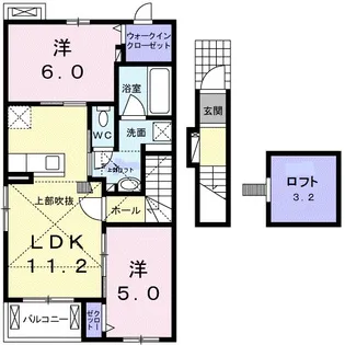 ロータス 城西・S I【2階】の間取り