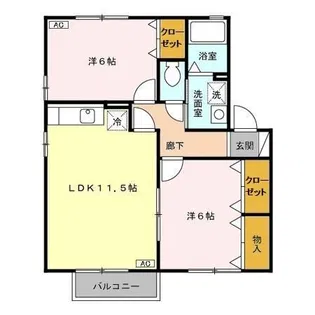 グレイスコート A/B/C【2階】の間取り