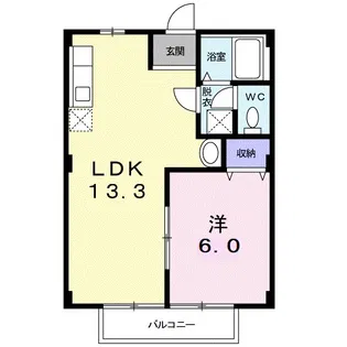 シティハイツ毛呂B【1階】の間取り