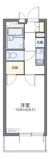 レオパレスウイング北坂戸【3階】の間取り