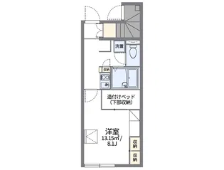 レオパレス西坂戸【1階】の間取り
