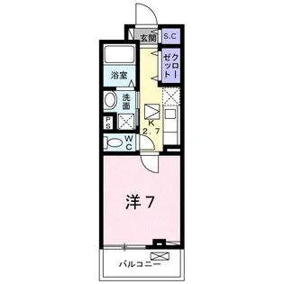 サニーコート末武【1階】の間取り