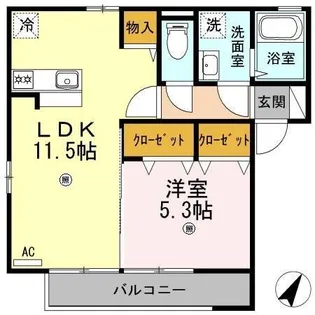インシャラー【2階】の間取り
