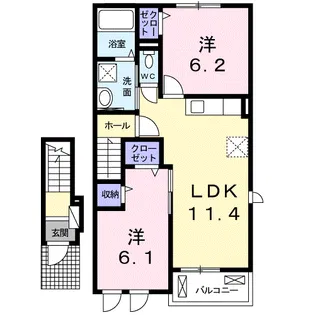 エターラス アヴェニュー【2階】の間取り