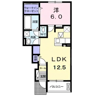 リブリージュA【1階】の間取り