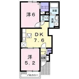 キャトルセゾン【1階】の間取り