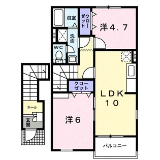 カーサ・モデルノ【2階】の間取り