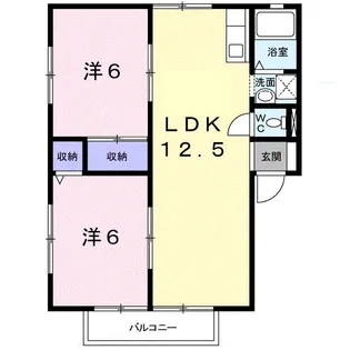 メゾングランデB【2階】の間取り