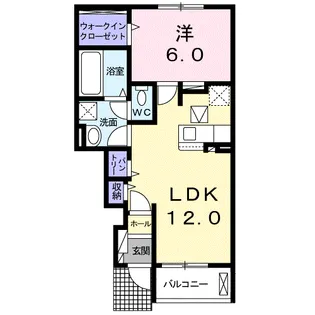ポルトシャルムⅠ【1階】の間取り