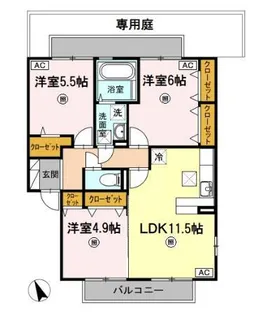 ベイベリー【1階】の間取り