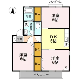 セジュールときしげ C棟【2階】の間取り