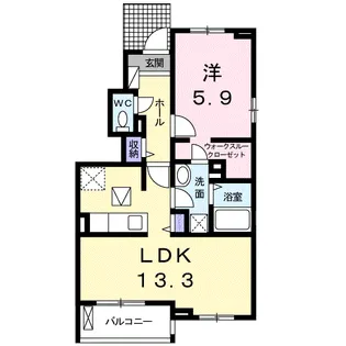 グラシーヌ Ⅱ【1階】の間取り