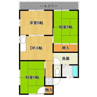 エコール荒木【1階】の間取り