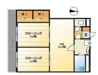 第1HIROハイツ【205号室】の間取り